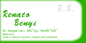 renato benyi business card